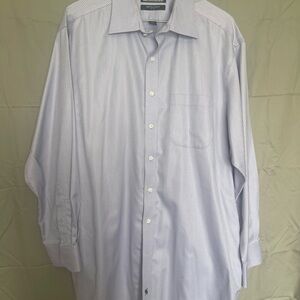 Hart Schaffner Marx Light Blue & White Pinstripe Dress Shirt